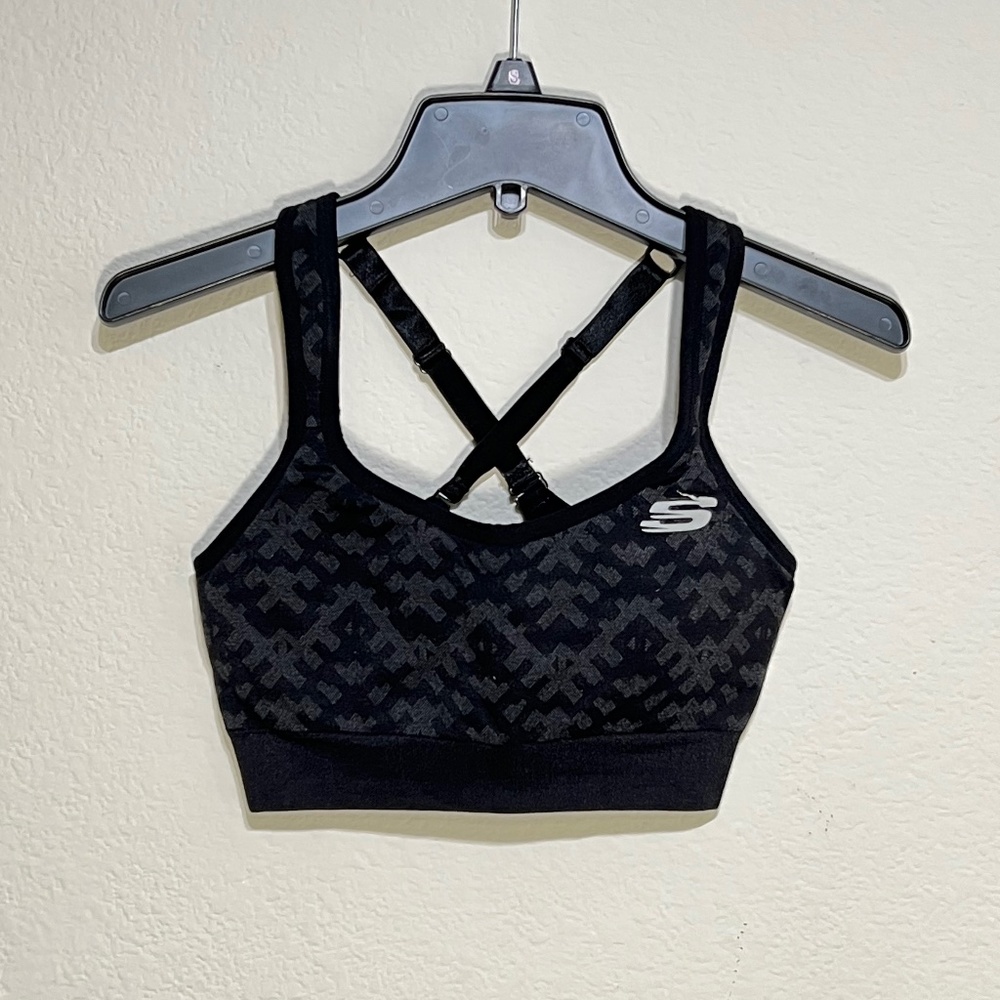 SKECHERS | Black/Gray sports bra | Size S | GOOD CONDITION